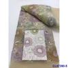 Vestido Europeo y Americano Plisado Flor 3D Lentejuelas Encaje de Malla Tela Encaje de Lentejuelas Nupcial