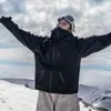 Conjunto de Macacão de Esqui Totalmente Selado com Forro de Lã para -10 Graus, Jaqueta e Calça de Esqui Resistentes à Água para Homens e Mulheres, Tamanho Grande e Extra Largo.