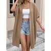 Cardigã de Tricô Roupa Feminina Europeia Americana Transfronteiriça Moda Simples Jaqueta Tricotada à Máquina Colete Solto Outono Inverno Novo Estilo de Inverno