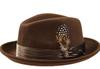 Sombrero pequeño de lana con lazo y plumas para hombre, estilo jazz, de Amazon LAZADA, el más vendido en Europa y América para otoño e invierno.