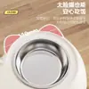 Tazón de acero inoxidable para mascotas, tazón doble para comida y agua, doble uso, protector de cuello, universal para gatos y perros, tazón de alimentación integrado, diseño anti-derrames