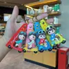 Lindo Llavero de Coche Eléctrico de Dibujos Animados para Niños y Niñas, Pequeño Regalo para Parejas, Colgante para Bolso, Llavero de Coche