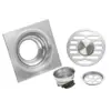 Drenaje de Piso de Acero Inoxidable 304 de 2 mm con Tapa, Sello de Agua Profundo, Anti-Olor, Salida de Drenaje de 10*10 para Baño, Cuarto de Ducha