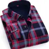 Camisas Cálidas Genuinas al por Mayor para Hombres de Mediana Edad en Otoño e Invierno, Ropa de Papá Holgada y sin Planchar, Camisas de Terciopelo Engrosadas de una Sola Pieza