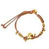 Pulseiras Folheadas a Ouro Atacado com Símbolos da Sorte, Design de Cavalo do Zodíaco e Estilo Chinês da Moda para o Ano de Nascimento