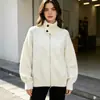 Nuevo estilo de abrigo suéter con cuello alto y doble cremallera para mujer, de comercio electrónico transfronterizo ruso, con corte relajado, estilo holgado y cárdigan de punto grueso