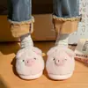 2026 Estilo Hogareño Cálido Venta al por Mayor Zapatos de Felpa y Piel Invierno Tacón Medio Pantuflas de Algodón Para Mujer Exteriores Interiores Estilo Nuevo