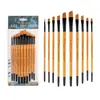 10 Pincéis Digitais Laranja para Tinta a Óleo, Conjunto de Pincéis para Tinta Acrílica, Suprimentos Profissionais para Iniciantes para Estudantes de Arte Atacado