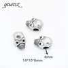 Accesorios para Joyería de Aleación DIY Cuentas de Calavera Cuentas Espaciadoras de Agujero Grande Decoración de Pulsera 14*10*8mm R203