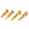 Cuentas de Acero Inoxidable Brillante con Agujero Pasante para Joyería DIY, Materiales para Ensartar Cuentas para Collares y Pulseras