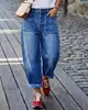 Suministro Exclusivo Transfronterizo para Amazon en Europa y América, Modelo Nuevo 2026 Jeans Scimitar Elásticos Elásticos de Cintura Elástica en Stock