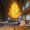 Luzes de Árvore de Flor de Cerejeira Simulada para Exterior Luzes de Árvore Brilhantes de LED Luzes para Parque ao Ar Livre Pátio Iluminação de Projetor Luzes de Paisagem Luzes de Árvore
