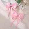 Nuevo Pasador de Pelo con Lazo de Diamante de Corazón Popular Transfronterizo Pasador de Pelo de Cinta Dulce Princesa Accesorios para Ropa Infantil Accesorios para el Cabello