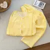 2026 Nuevo Set de Pijama Suave de Algodón Nube para Mujer, Manga Larga, Pantalón Largo, Ropa de Casa, Popular en Internet, Venta Caliente