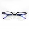 Nuevo marco de gafas de metal semi-alrededor 3016 retro clavo de arroz gafas para teléfono móvil luz azul anti-espejo plano hombres al por mayor