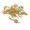 Aretes de gancho para la oreja envueltos en oro de 14K que conservan el color, soporte vacío, accesorios de productos semiterminados, retro, estilo nacional, hechos a mano, materiales para la producción de aretes DIY