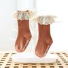 Calcetines para niñas, otoño 2021, nuevos calcetines de encaje para bebés, calcetines de tubo para niños, calcetines antideslizantes para el suelo.