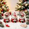 Nueva Bola de Cristal de Nieve Luminosa de Dibujos Animados Decoración de Regalo de Navidad Adorno de Escritorio Juguete de Bola de Cristal Regalo