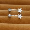 Pendientes de plata s925 con forma de estrella y aguja, con destellos de diamantes, pendientes frescos de verano para mujer, nuevos pendientes personalizados de temperamento de moda 2023