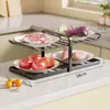 Estante de Almacenamiento para Cocina Estante para Colocar Platos en la Encimera Estante de Almacenamiento en Capas Multifuncional para el Hogar para Tazones Platos Frutas y Verduras