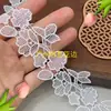 Encaje de Seda de Leche Fino Soluble en Agua Adorno Flor de Rosa Decoración de Ventana Hecha a Mano Vestido de Novia Ropa para Niños Lencería Dobladillo de Falda