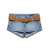 Z Estilo Europeo y Americano Transfronterizo 2026 Nueva Moda Ropa Femenina al por Mayor Shorts de Mezclilla de Tiro Bajo con Cinturón 6147145