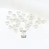 Cobre que retém a cor banhado a ouro 18k, contas espaçadoras de prata, contas separadoras triangulares, acessórios para joias DIY para pulseiras e colares D135