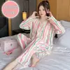 Pijama de Algodão com Nuvem para Mulheres com Bojo Primavera e Outono Doce Bolinhas Onduladas Manga Longa Engordativo plus size menina cheinha Roupa de Casa conjunto