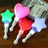 Palo de Luz Estrella para Concierto Lámpara de Estrella de Cinco Puntas de Colores Palo de Ayuda Palo de Amor Lámpara de Mano Accesorios Luminosos de Soporte para Escenario