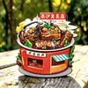 Changsha Juzizhou Tou Yuelu Wen Academy Crea Calcomanías de Refrigerador de Madera Marea Nacional Creativa Souvenirs Turísticos Tridimensionales de Tres Capas