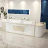 Balcão de recepção balcão de caixa canto de loja de roupas balcão de checkout salão de beleza balcão de bar balcão de atendimento mesa de balcão de atendimento simples e moderna