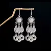 [Selección Premium] Pendientes Estilo Étnico de Minorías Vintage con Plata de Minorías Étnicas, Pendientes Largos Colgantes Florales Estilo Bohemio Único