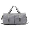 Venda por atacado nova moda grande capacidade molhada e seca separação saco de ombro portátil simples bolsa de viagem textura moda bolsa feminina