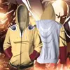 Cárdigan Yqcr, Mismo Estilo que el Sudadera con Capucha y Cremallera Impresa en 3D Oppai del Maestro Dongli Saitama para Hombre, Corte Holgado