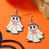 Pendientes acrílicos personalizados con estampado de tendencia divertida de Halloween de estilo fantasma de chica Coola de Europa y América.