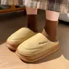 Nuevas Pantuflas de Algodón 2026 para Hombre, Uso en Casa, Forradas de Felpa, Cálidas, Antideslizantes, Impermeables, Suela Gruesa, Pantuflas de Algodón para Pareja para Mujer, Invierno