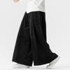Novedad Otoño e Invierno 2025 Talla Grande Estilo Japonés Estilo Hong Kong Retro Pantalones de Pana Rectos de Pierna Ancha Pantalones Cortos para Hombre Estilo Chino