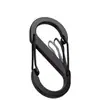 Mosquetón de Aleación de Aluminio en Forma de S para Exteriores Hebilla Multifuncional de Figura de Ocho Gancho de Escalada Gancho de Llavero de Liberación Rápida Clip para Botella de Agua Clip para Mochila