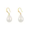 Brincos de pérola em formato de gota d'água Oval Brilhantes Pérolas Japonesas e Coreanas Brincos Simples para Mulheres Pequenas Joias Moda Brincos de Comutador