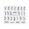 Adesivos de marca d'água para unhas de fornecimento transfronteiriço pingente de flor preta olhos de cor estrela adesivos de unha personality trendy