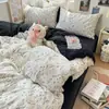Ins fresh simples puro algodão conjunto de cama de quatro peças classe A qualidade mãe e bebê sono nu desenho animado dormitório capa de edredom individual saia de cama de estudante conjunto de três peças