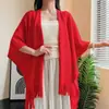 Nuevo Chal Estilo Chino para Mujer Otoño 2024 Color Sólido Oficina Habitación con Aire Acondicionado Hueco Suave Versátil Outerwear Cheongsam Moderno