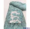 Vestido Europeo y Americano Plisado Flor 3D Lentejuelas Encaje de Malla Tela Encaje de Lentejuelas Nupcial