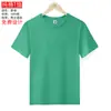 Camiseta de algodão com gola redonda e manga curta para grupo empresarial, roupas de trabalho, camiseta, camiseta cultural, roupas para atividades de trabalho, bordado, impressão