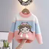 Malhas para Bebê Outono e Inverno Malhas de Tricô para Meninas Tricô de Base Grossa Veludo de Visão Moda Malhas para Crianças Tops para Crianças