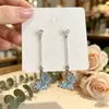 Pendientes Asimétricos de Plata 925 de Moda Elegantes Versátiles Pendientes Simples Distintivos Estilo Coreano Pendientes Populares en Internet Borla para Mujer