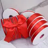 Cinta Roja Brillante, Cinta de Poliéster Acanalado Encriptado, Cinta de Seda, Cinta para Bodas, Cinta Decorativa Festiva, Cinta de Moño, Cinta de Serpentina
