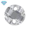 Huagang Gem Duplo Furo Redondo Dupla Superfície de Tartaruga Zircão Branco Superfície Xadrez Perfurada Brincos de Pedra Nua Broca de Jóias Atacado