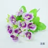 Pequeno Buquê de Phalaenopsis, Buquê Simulado de Amor-Perfeito, Arranjo Floral de Casamento, Exibição para Loja em Casa, Decoração de Mesa para Restaurante