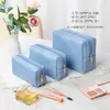 Bolsa de Cosméticos para Mujer Transfronteriza Bolsa de Cosméticos Portátil de Mano Pu Impermeable para Mujer Bolsa de Neceser de Viaje Bolsa Clutch de Almacenamiento